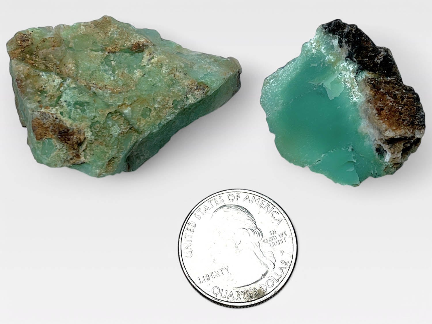 オーストラリア産 クリソプレーズ (緑玉髄)/Chrysoprase 2個セット