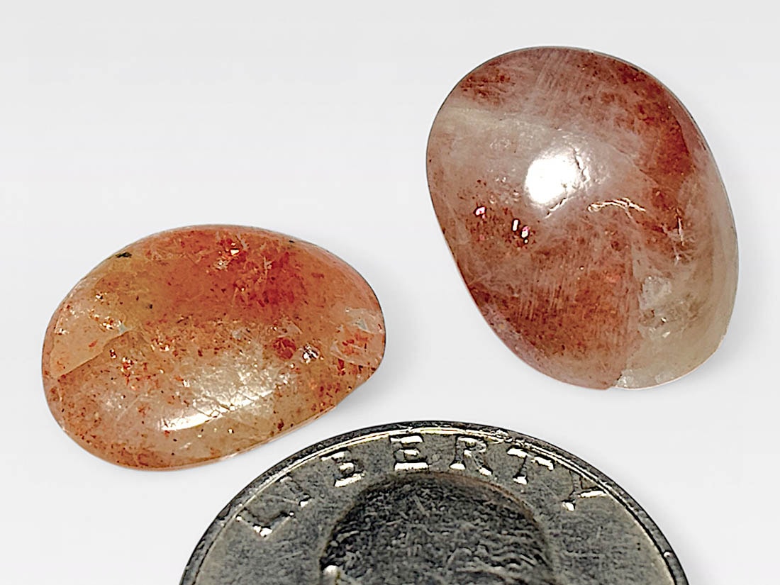 タンザニア産 サンストーン タンブル 2個セット