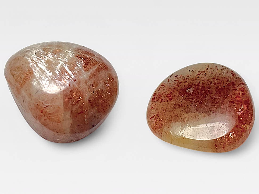 タンザニア産 サンストーン タンブル 2個セット