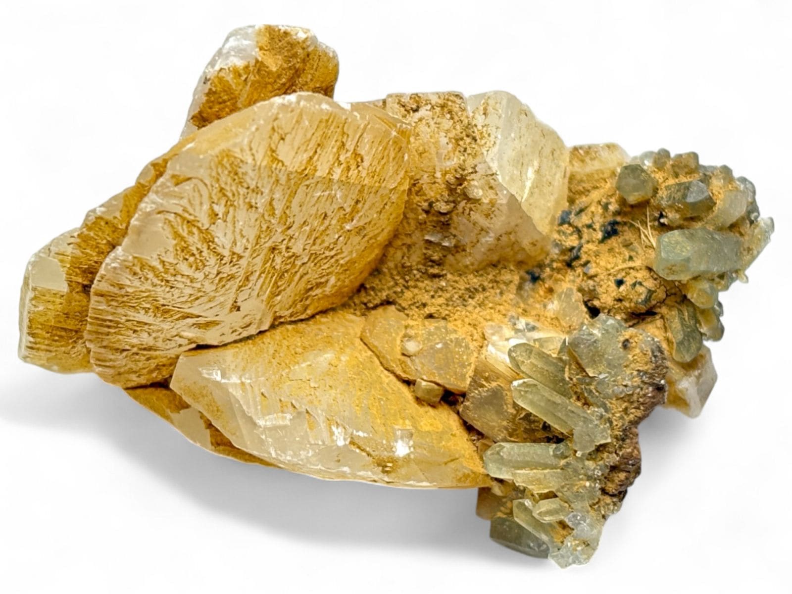 岐阜県吉城郡神岡鉱山産 カルサイト ＆ クォーツ / Calcite ＆ Quartz ( 方解石 水晶 )