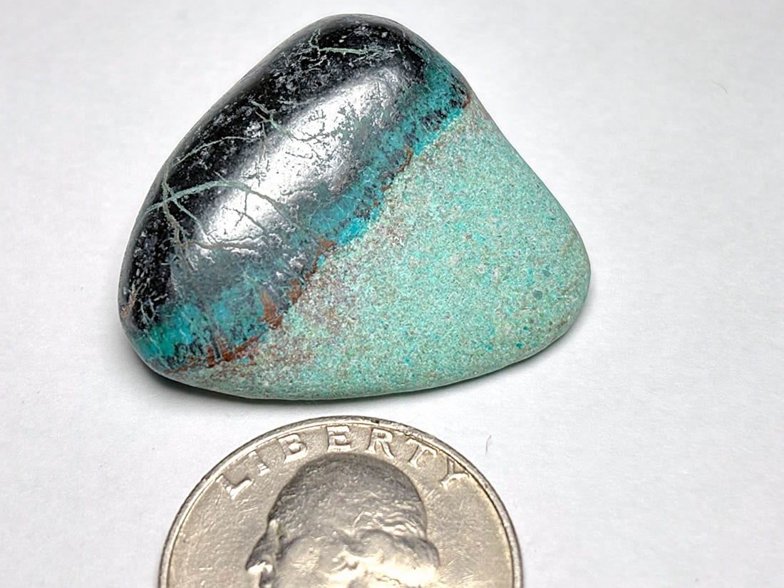 アリゾナ州産 シャッタカイト クリソコラ タンブル / Shattuckite Chrysocolla ( シャタック石 珪孔雀石 )