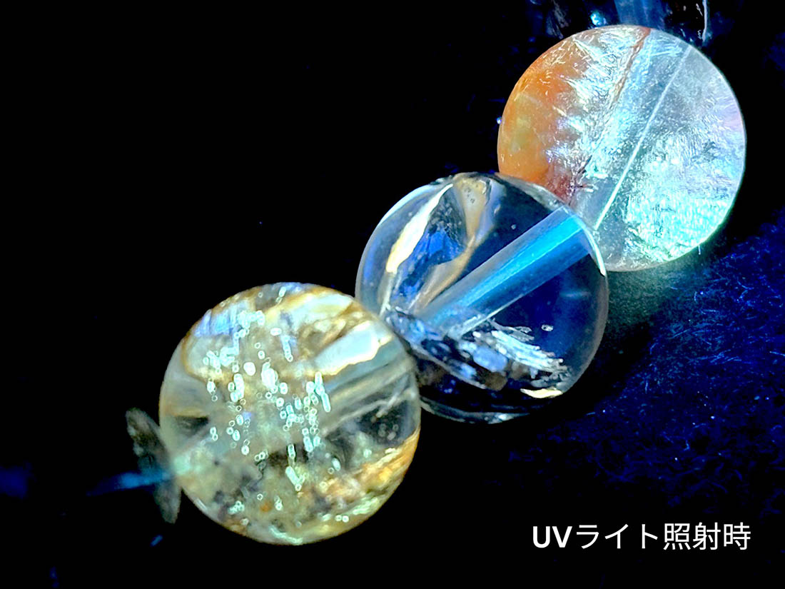 ( 蛍光 ) エレスチャルクォーツ ブレスレット 11mm / Elestial Quartz