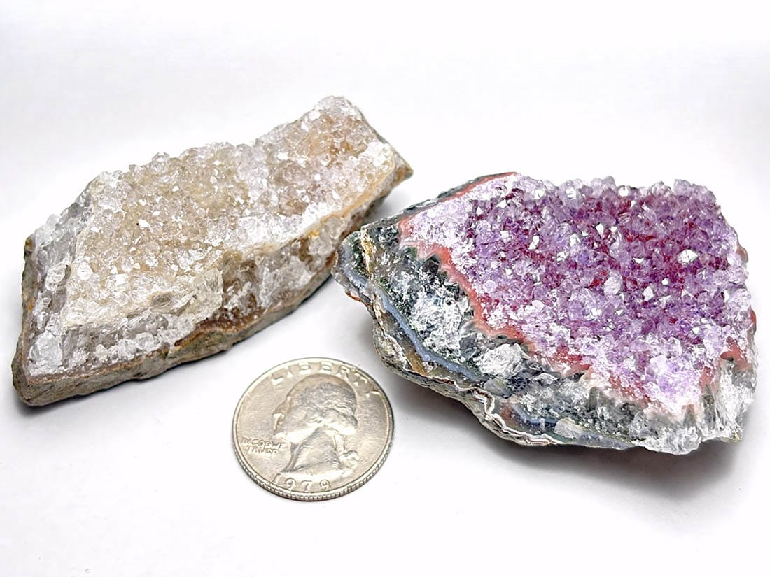 ウルグアイ産 アメジスト クラスター 2個セット / Amethyst ( 紫水晶 )