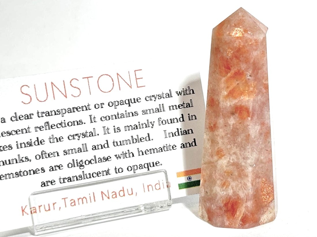インド産 サンストーン ポイント型ポリッシュ (日長石)/ Sunstone 