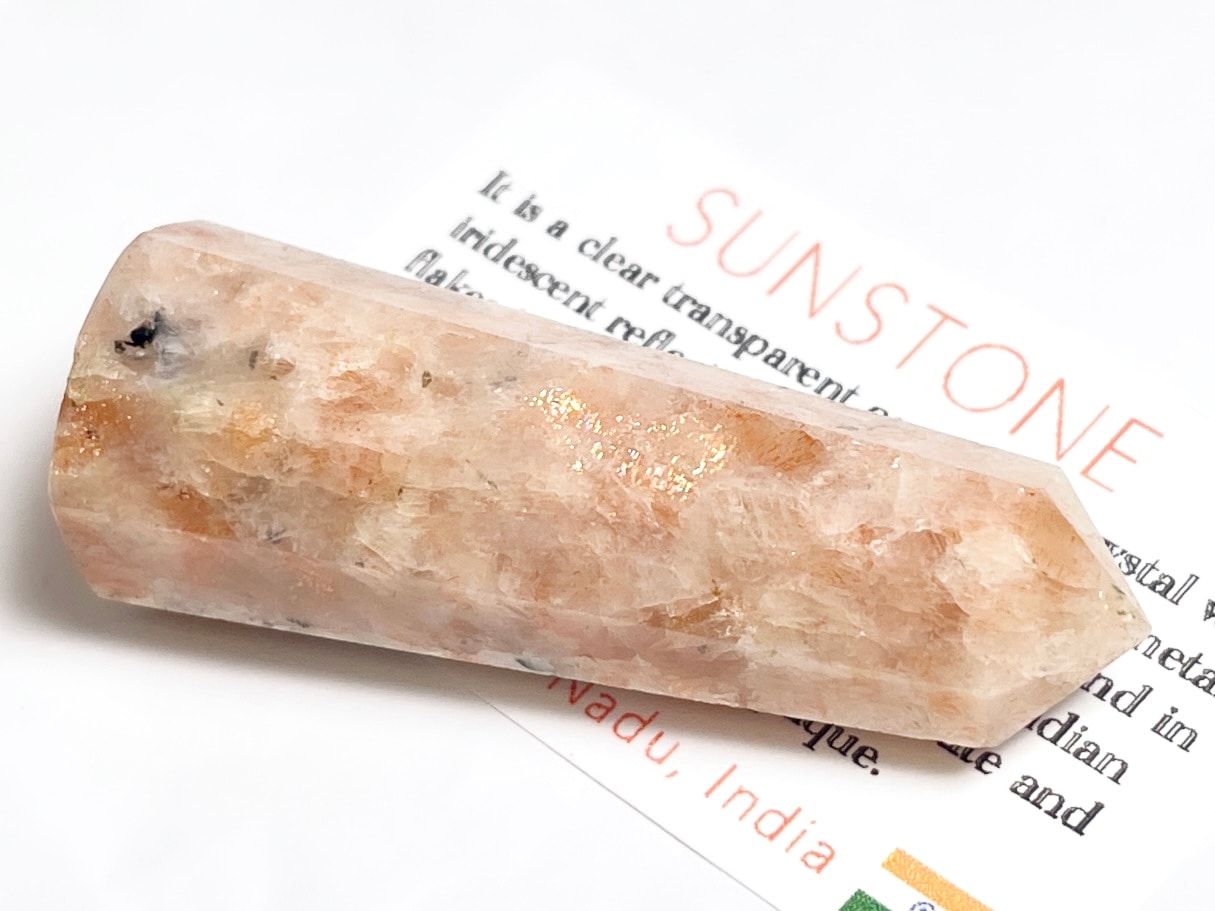 インド産 サンストーン ポイント型ポリッシュ (日長石)/ Sunstone 