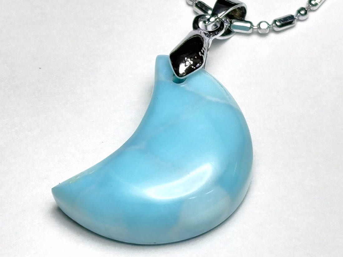 【高品質】 ドミニカ共和国産 ラリマー ペンダントトップ / Larimar
