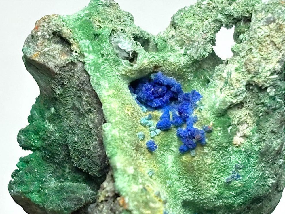 安徽省産アズライト＆マラカイト/Azurite ＆ Malachite (藍銅鉱)