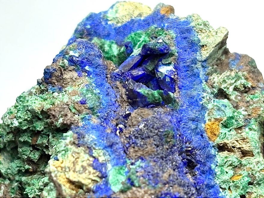 安徽省産アズライト＆マラカイト/Azurite ＆ Malachite (藍銅鉱)