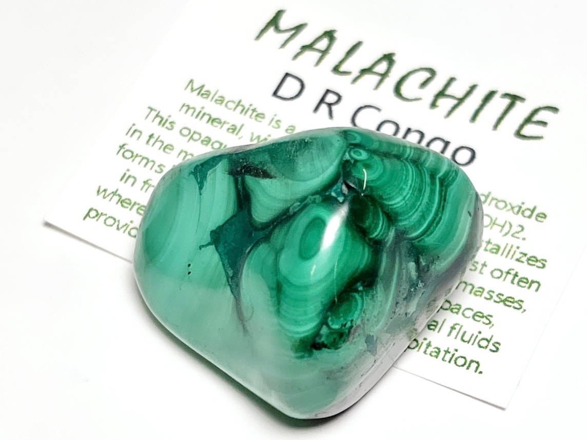 コンゴ民主共和国産 マラカイト タンブル ( 孔雀石 )/ Malachite