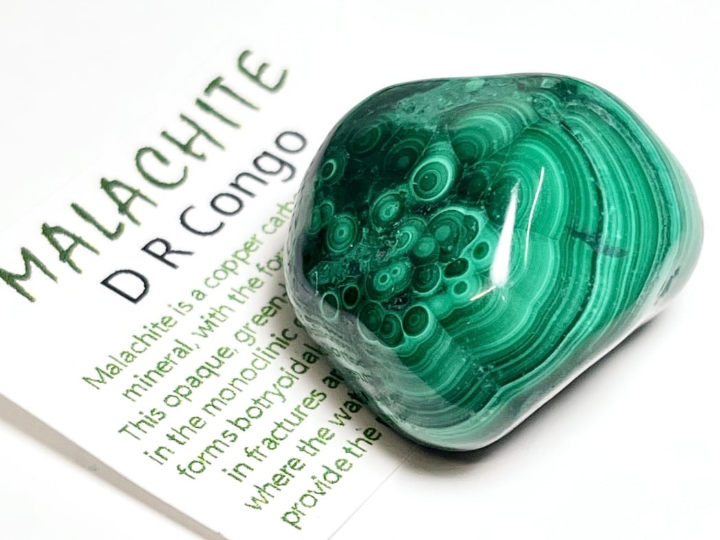 コンゴ民主共和国産 マラカイト タンブル ( 孔雀石 )/ Malachite