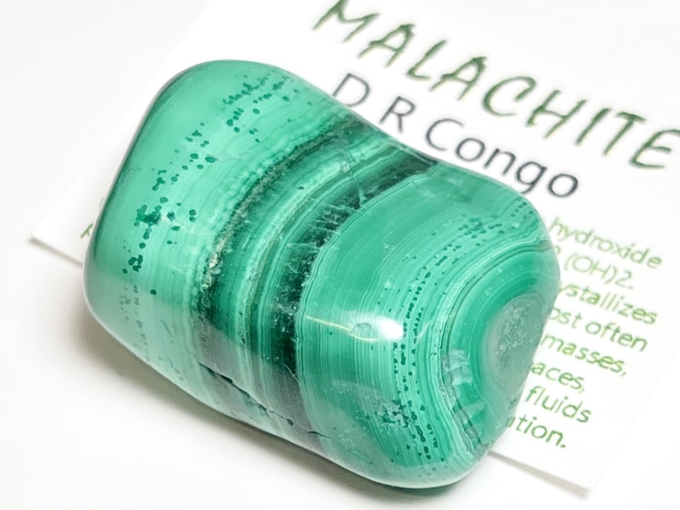 コンゴ民主共和国産 マラカイト タンブル ( 孔雀石 )/ Malachite
