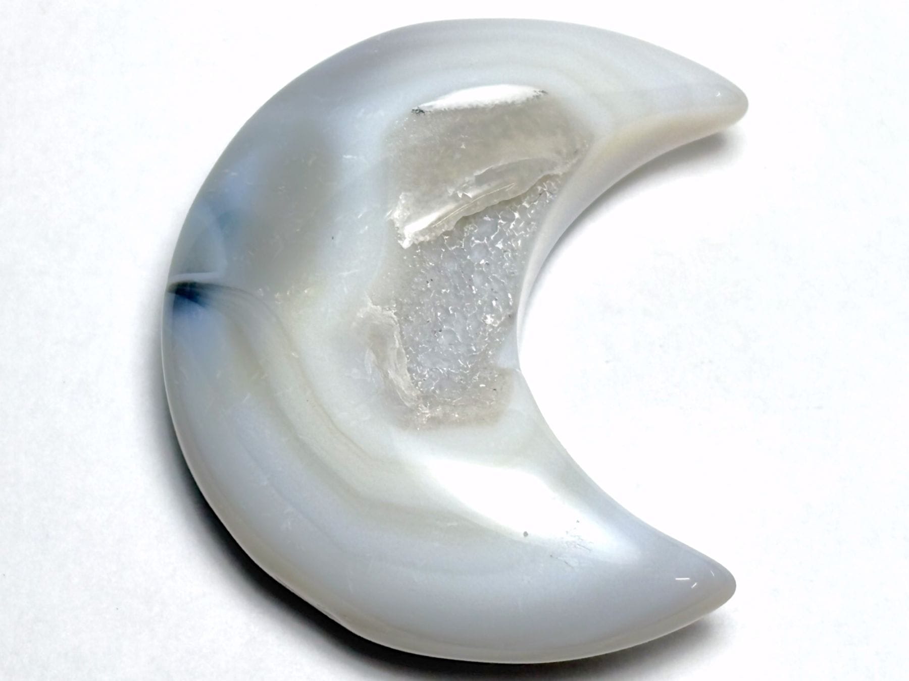 アゲート 月型彫刻 / Agate & Chalcedony