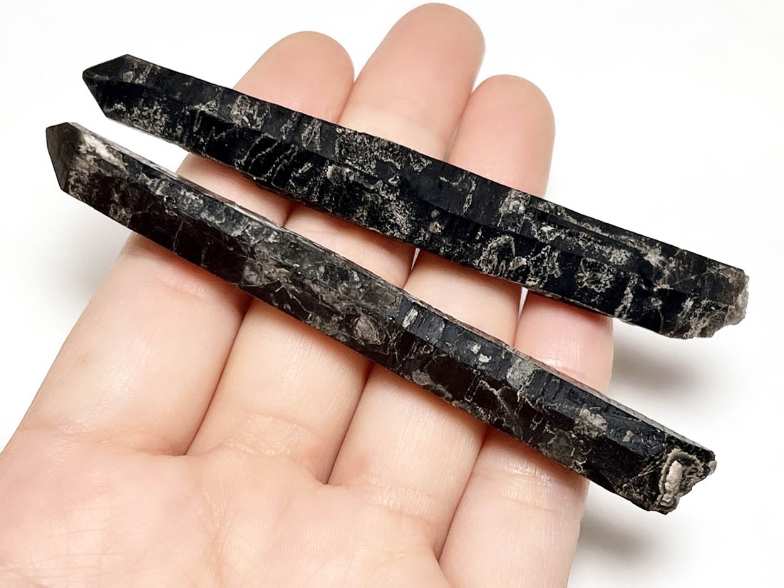 内モンゴル産 シンギングモリオン(レーザーモリオン) ポイント ２本セット / Laser Morion