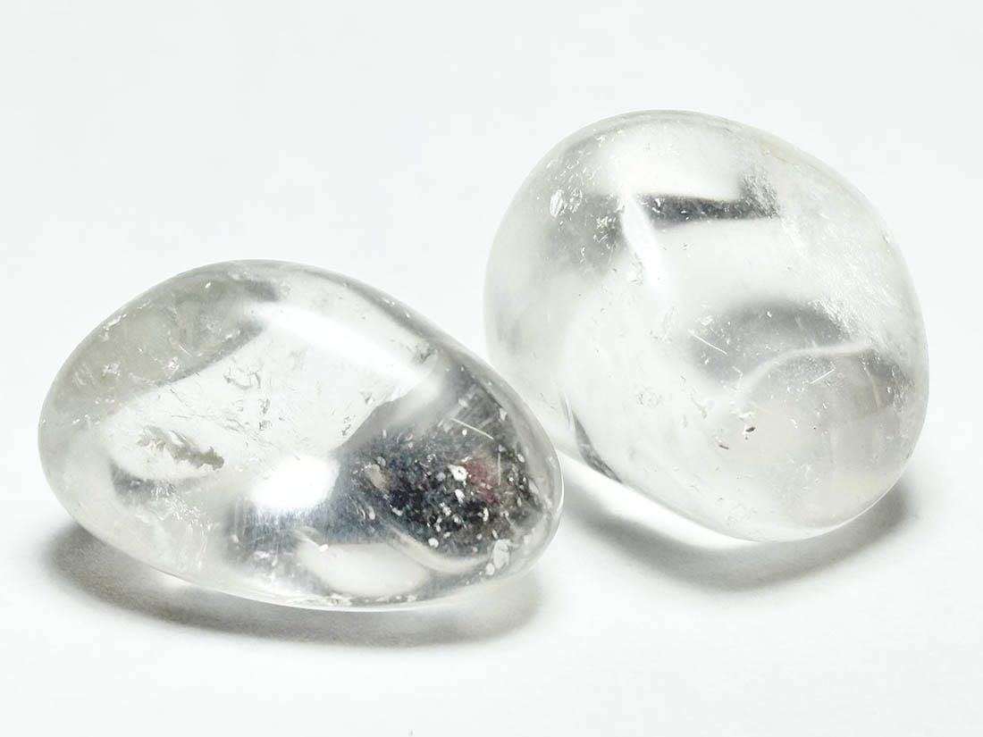 インド産 ヒマラヤ水晶 タンブル ２個セット / Himalayan Quartz
