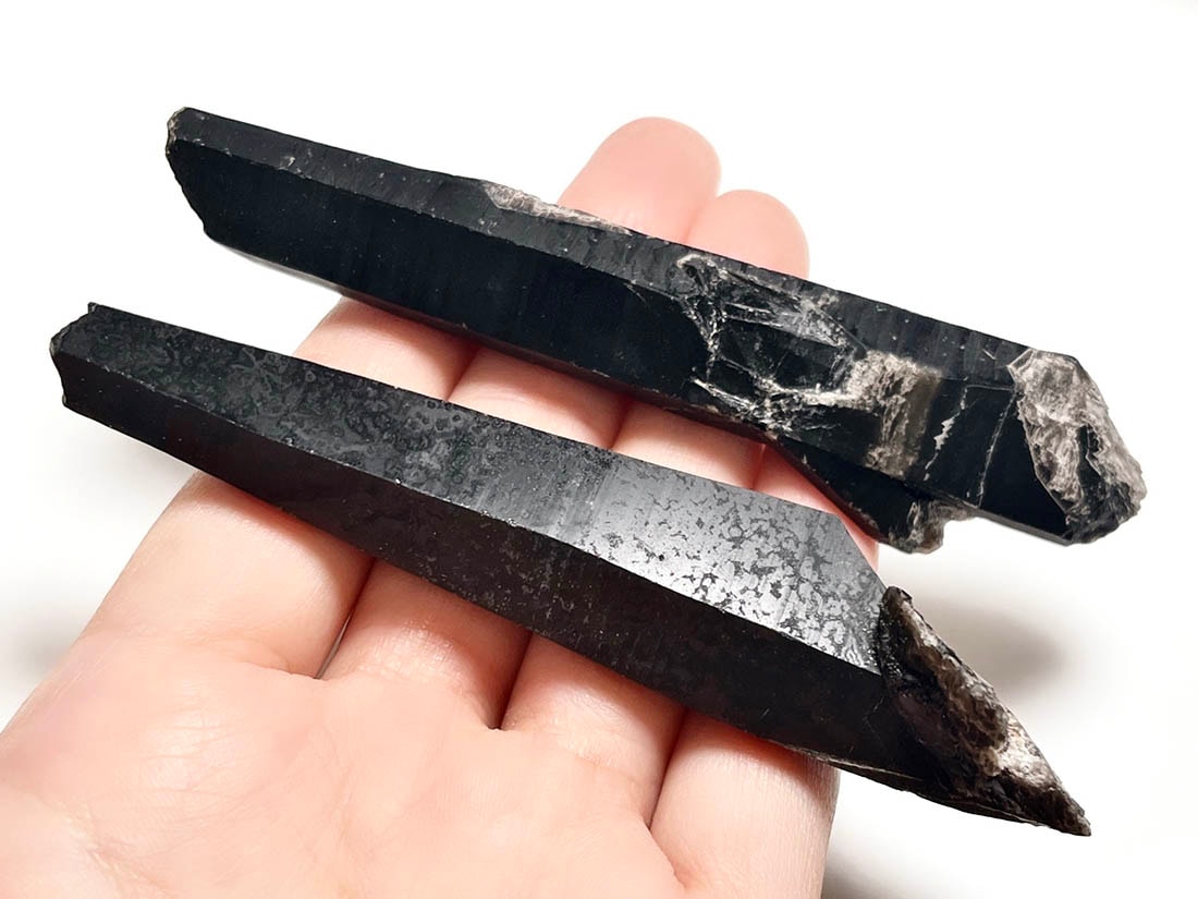 内モンゴル産 シンギングモリオン(レーザーモリオン) ポイント ２本セット / Laser Morion