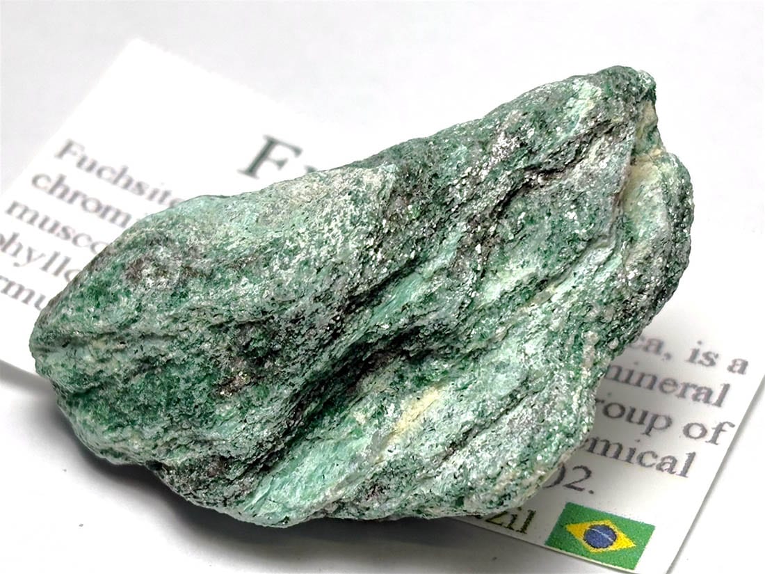 ブラジル産 フックサイト ラフ ( クロム雲母 ) / Fuchsite 