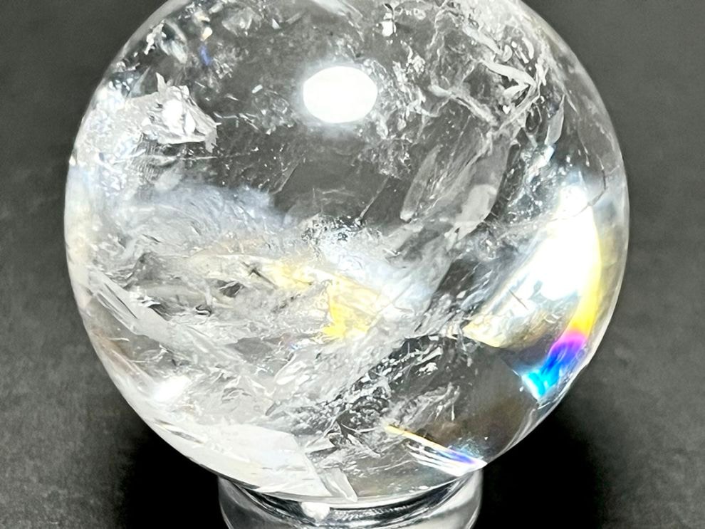 R✴Hです。レインボークォーツ アイリスクォーツ (レインボークォーツ) 31mm 丸玉 / Iris Quartz