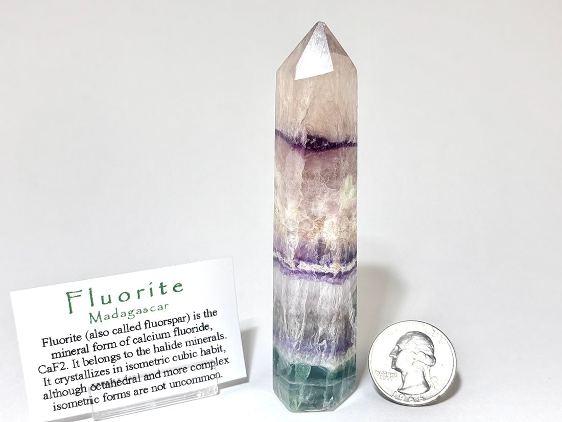 マダガスカル産 フローライト ポイント型ポリッシュ / Fluorite ( 蛍石 )