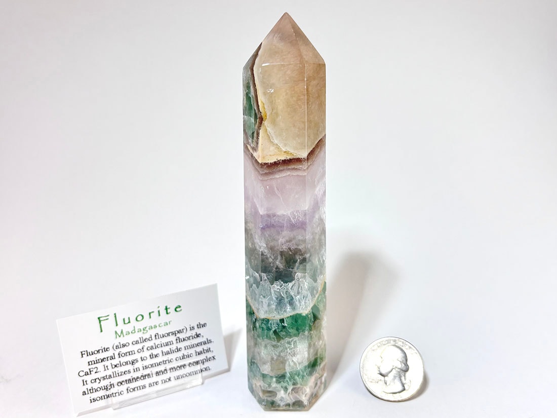 マダガスカル産 フローライト ポイント型ポリッシュ / Fluorite ( 蛍石 )