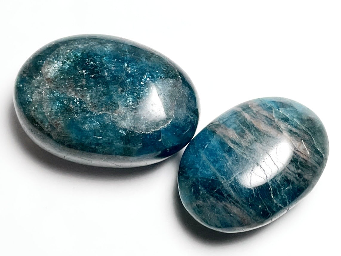 マダガスカル産 ブルーアパタイト タンブル 2個セット (燐灰石) /Apatite