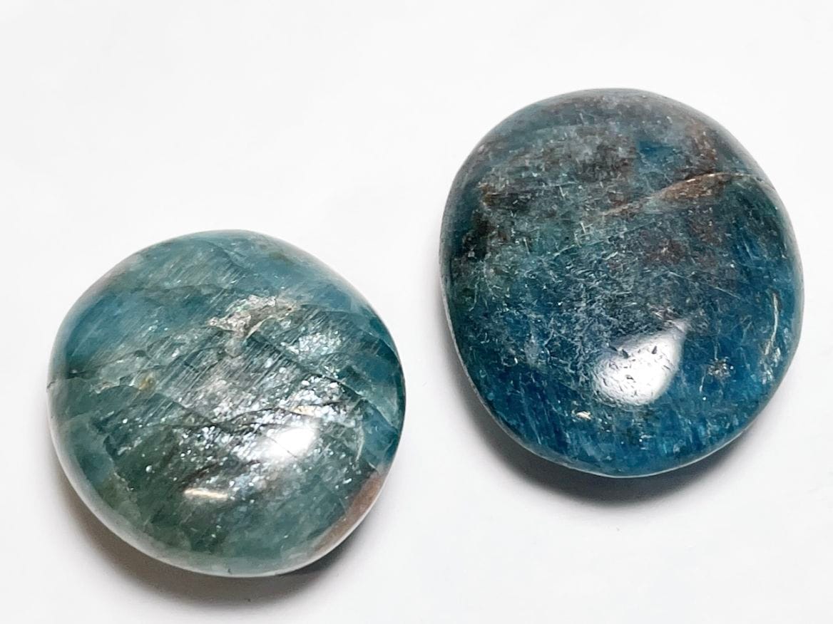 マダガスカル産 ブルーアパタイト タンブル 2個セット (燐灰石) /Apatite