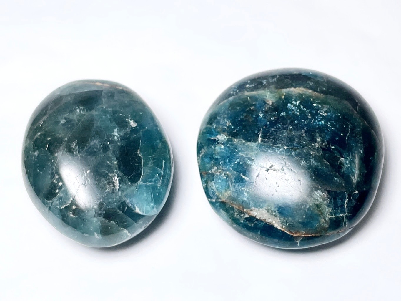 マダガスカル産 ブルーアパタイト タンブル 2個セット (燐灰石) /Apatite