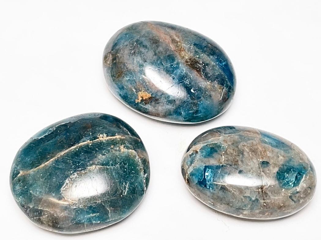 マダガスカル産 ブルーアパタイト タンブル 3個セット (燐灰石) /Apatite