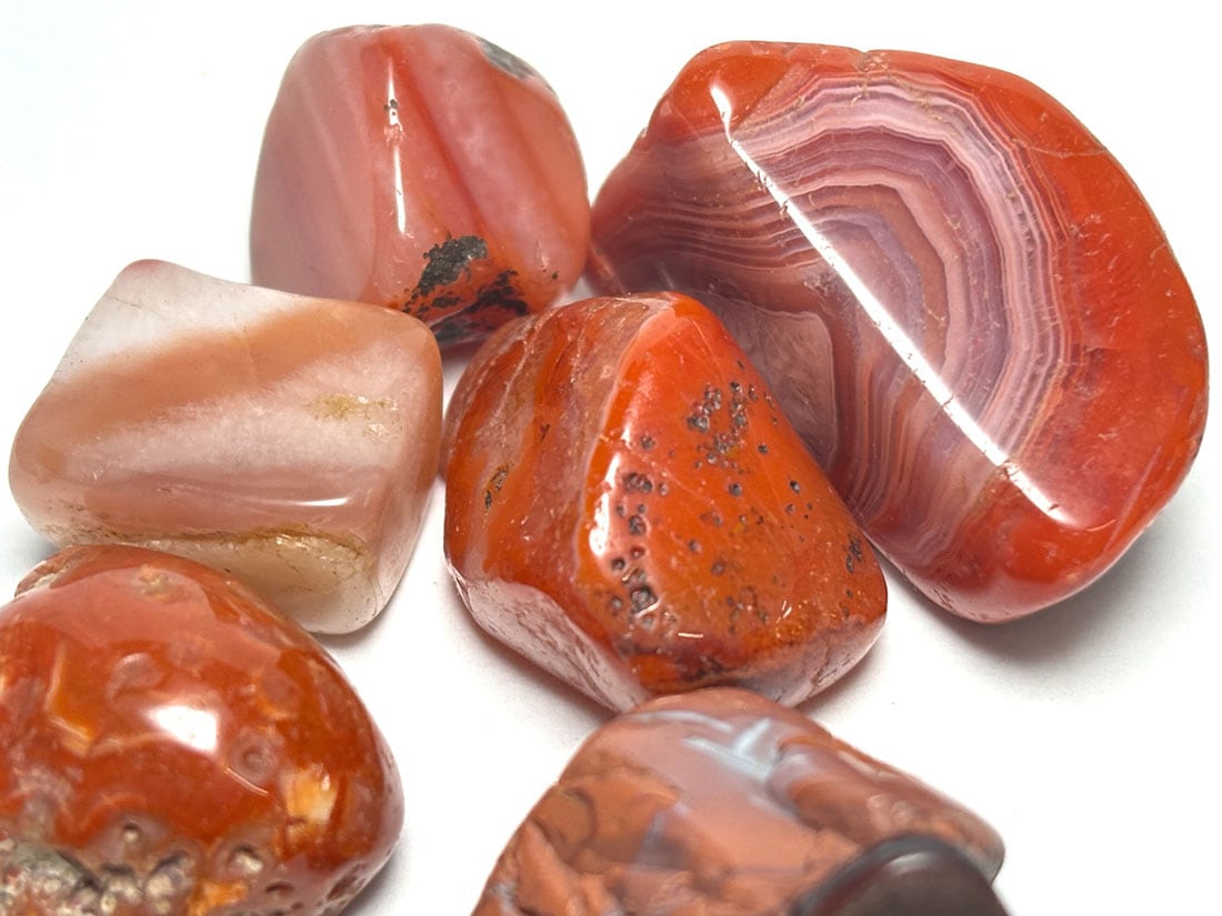 カーネリアン タンブル 6個セット (紅玉髄) / Carnelian