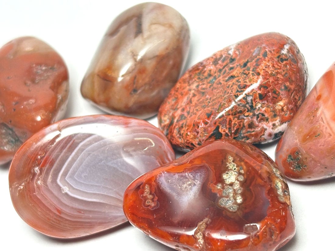 カーネリアン タンブル 6個セット (紅玉髄) / Carnelian