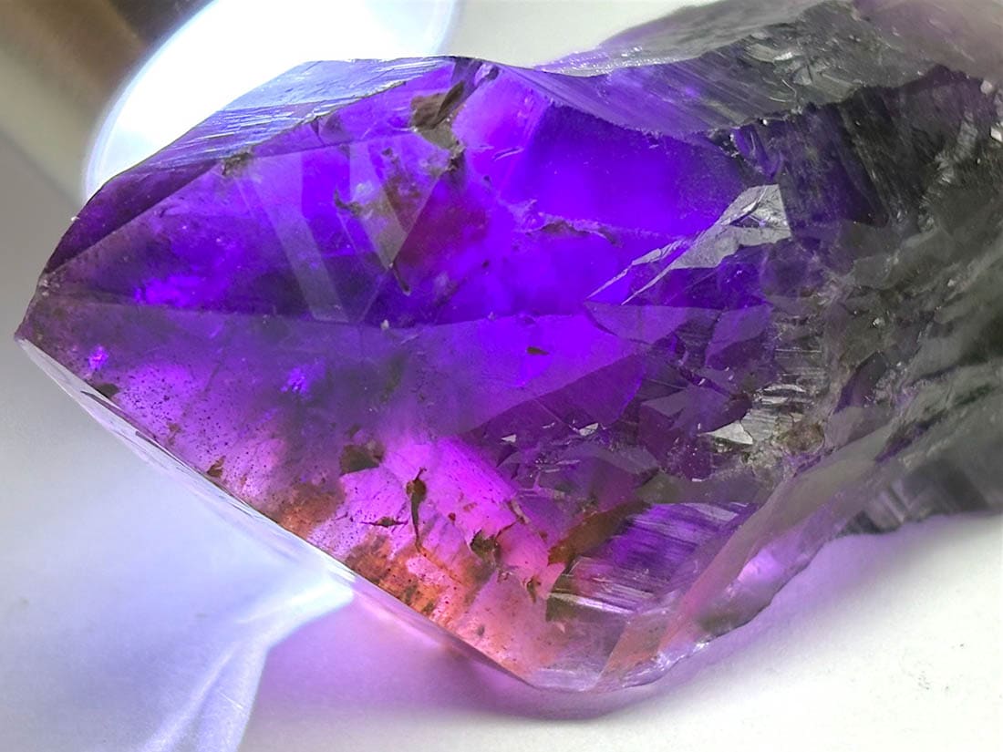 ブラジル・パラー州産 ダークカラーアメジスト ポイント ( 紫水晶 )/ Amethyst 