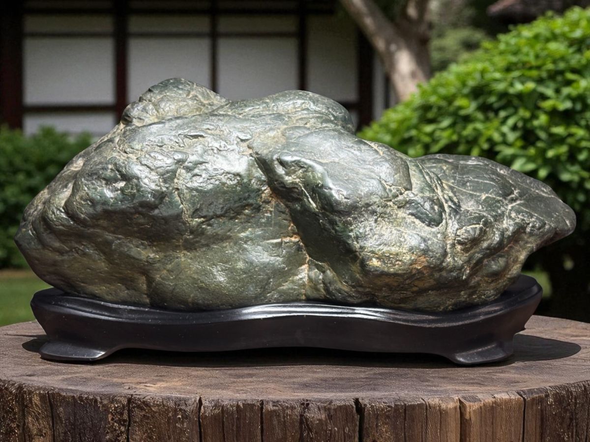 神居古潭石 カムイコタンセキ かむいこたんせき かむい 日本の名石】北海道産 神居古潭石 (かむいこたんせき) 【木製
