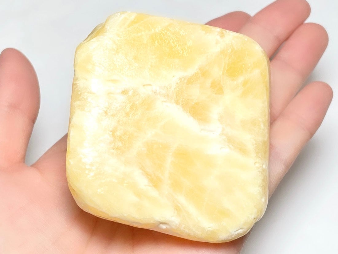 メキシコ産オレンジカルサイト フロスト タンブル / Orange Calcite