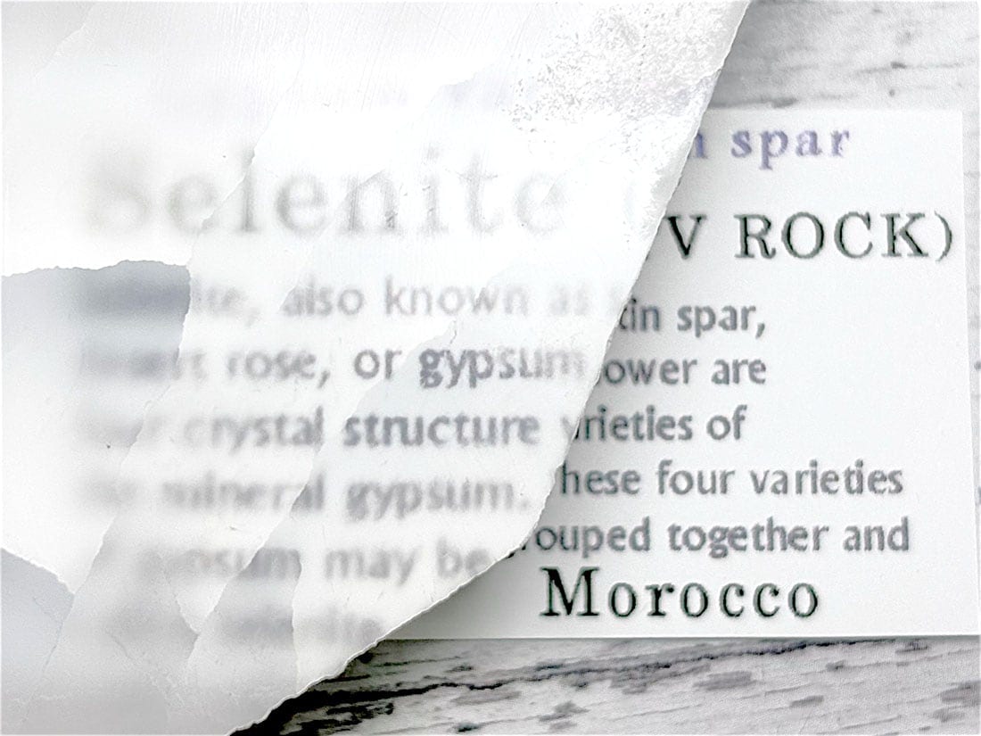 モロッコ産セレナイト テレビ石 (TV ROCK) / Selenite