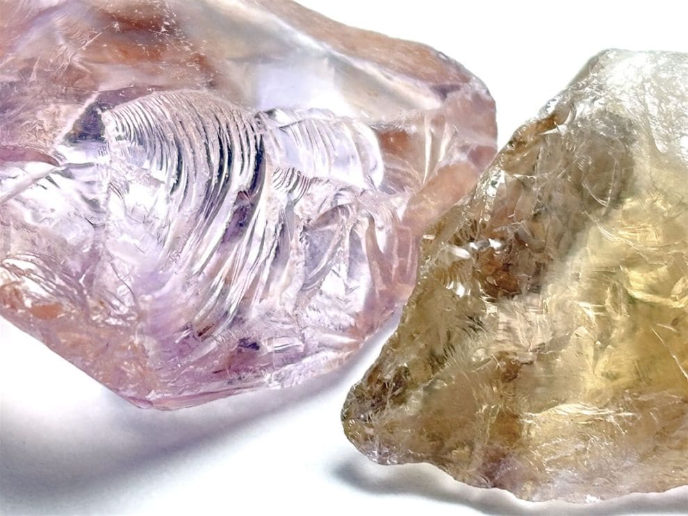 ボリビア産 アメトリン ラフ 2個セット/ Ametrine