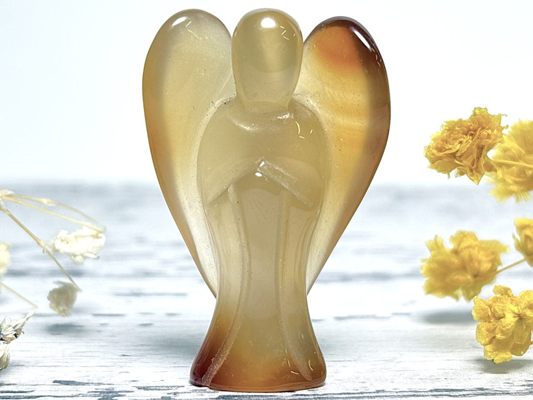 アゲート エンジェル彫刻