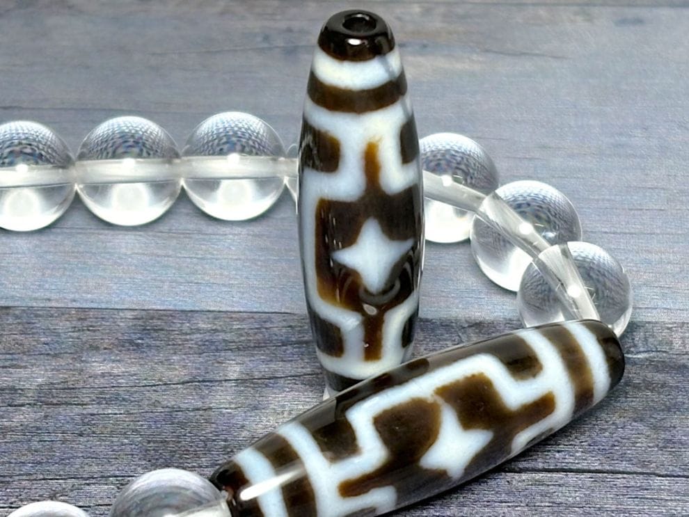 チベット 平安十字佛天珠 ( 至純天珠 ) / dZi beads