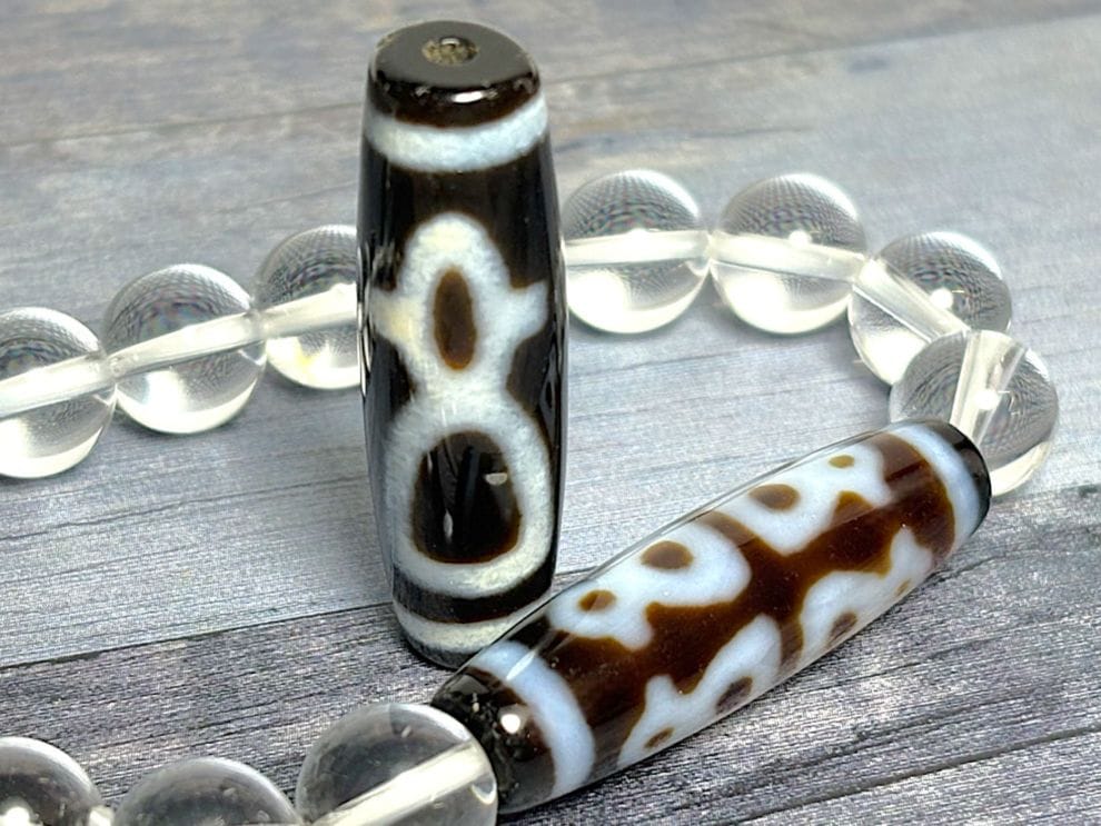 チベット 五財神天珠 ( 至純天珠 ) / dZi beads