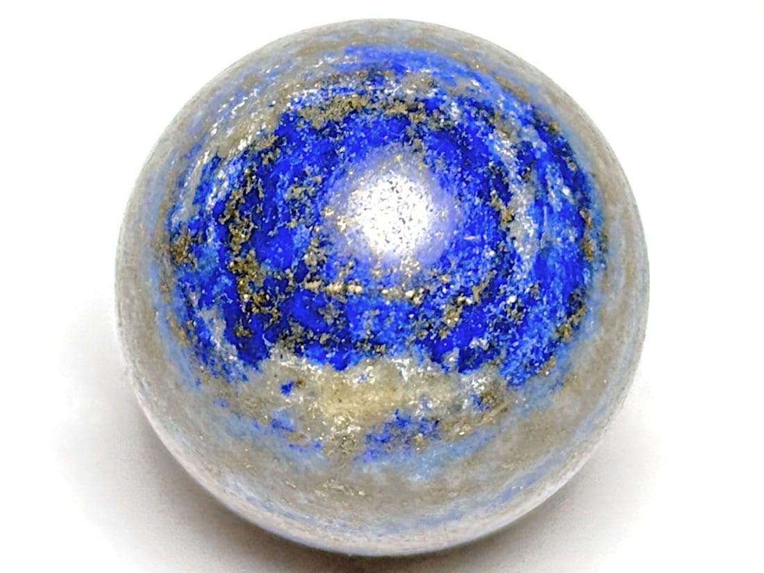 アフガニスタン産 ラピスラズリ 22mm 丸玉（蛍光）/ Lapis Lazuli