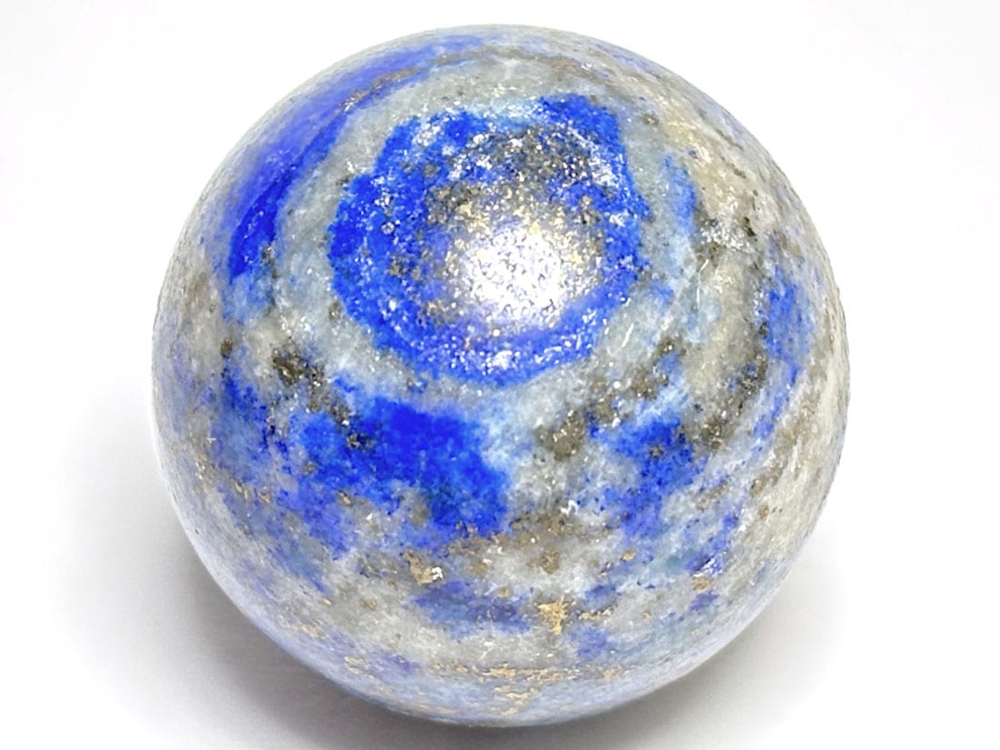 アフガニスタン産 ラピスラズリ 22mm 丸玉（蛍光）/ Lapis Lazuli