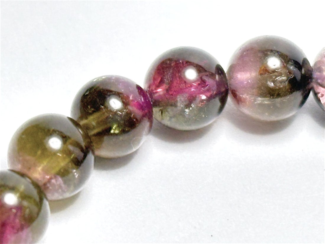 ウォーターメロントルマリン 6mmブレスレット/Watermelon Tourmaline