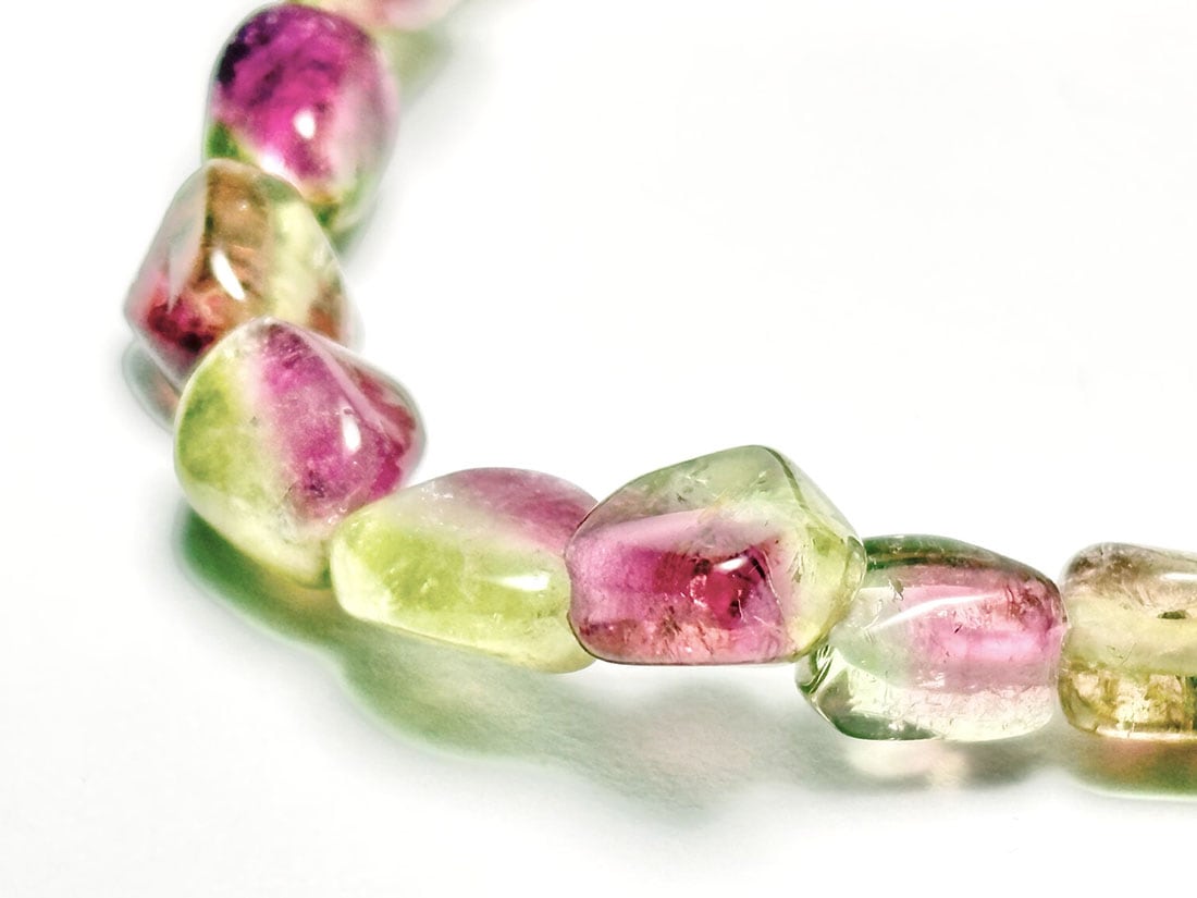 ウォーターメロントルマリン ブレスレット(不定形)/Watermelon Tourmaline