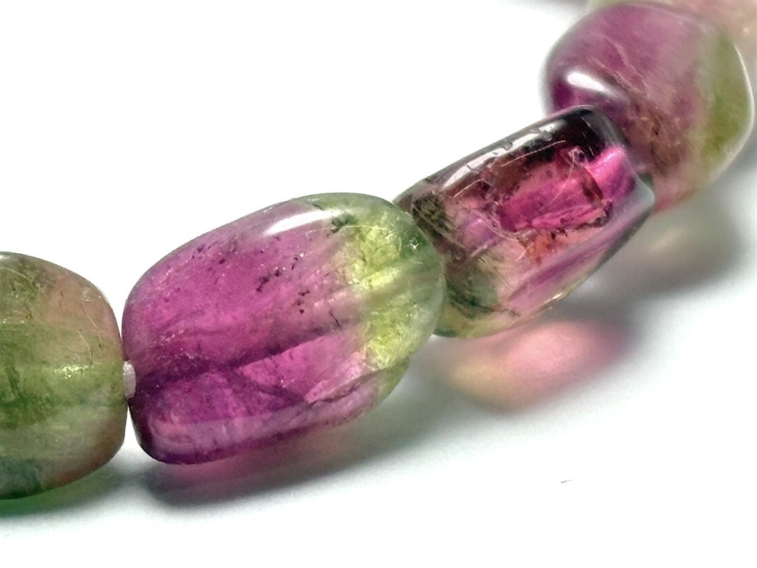 ウォーターメロントルマリン ブレスレット(不定形)/Watermelon Tourmaline