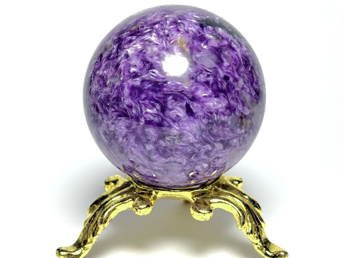 ロシア産 チャロアイト 39mm 丸玉 / Charoite Sphere