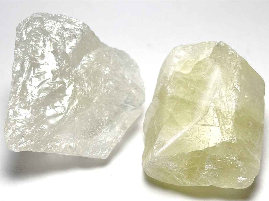 ブラジル産 レモンクォーツ ラフ 2個セット  / Sulfer in Quartz