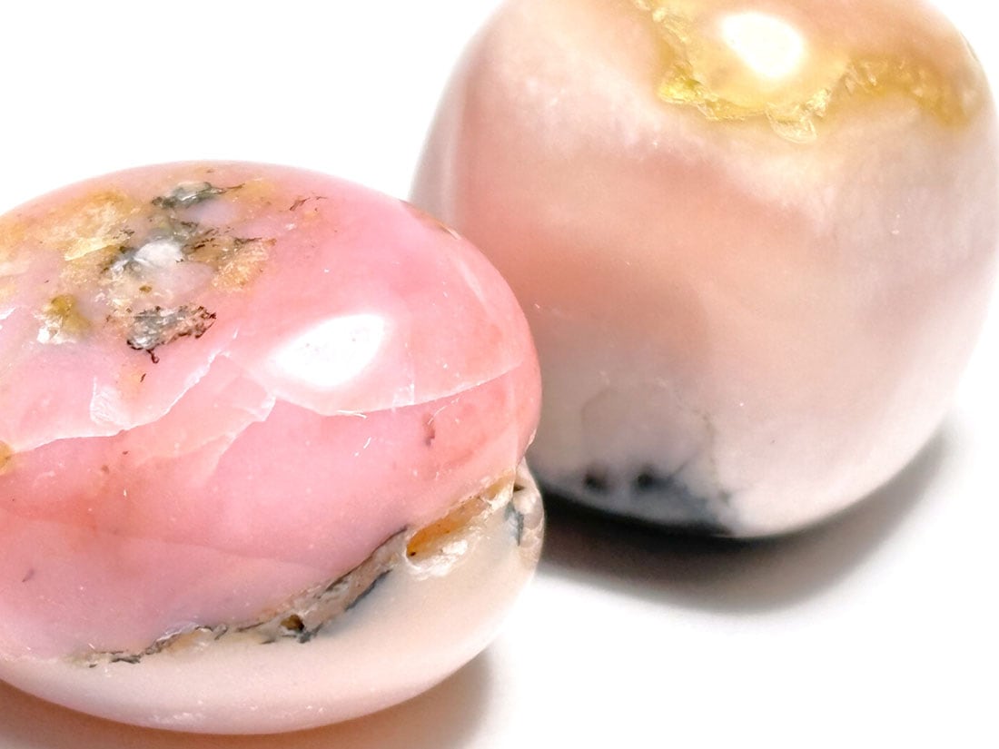ペルー産 ピンクオパール タンブル  2個セット / Pink Opal 