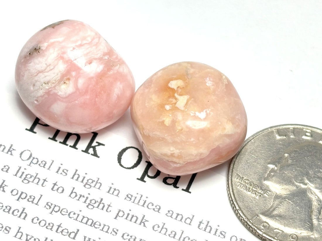 ペルー産 ピンクオパール タンブル  2個セット / Pink Opal 