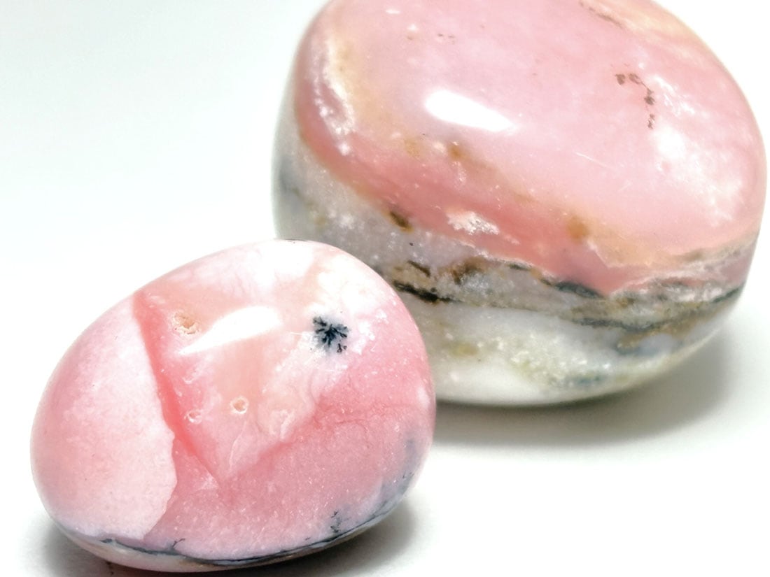 ペルー産 ピンクオパール タンブル  2個セット / Pink Opal 