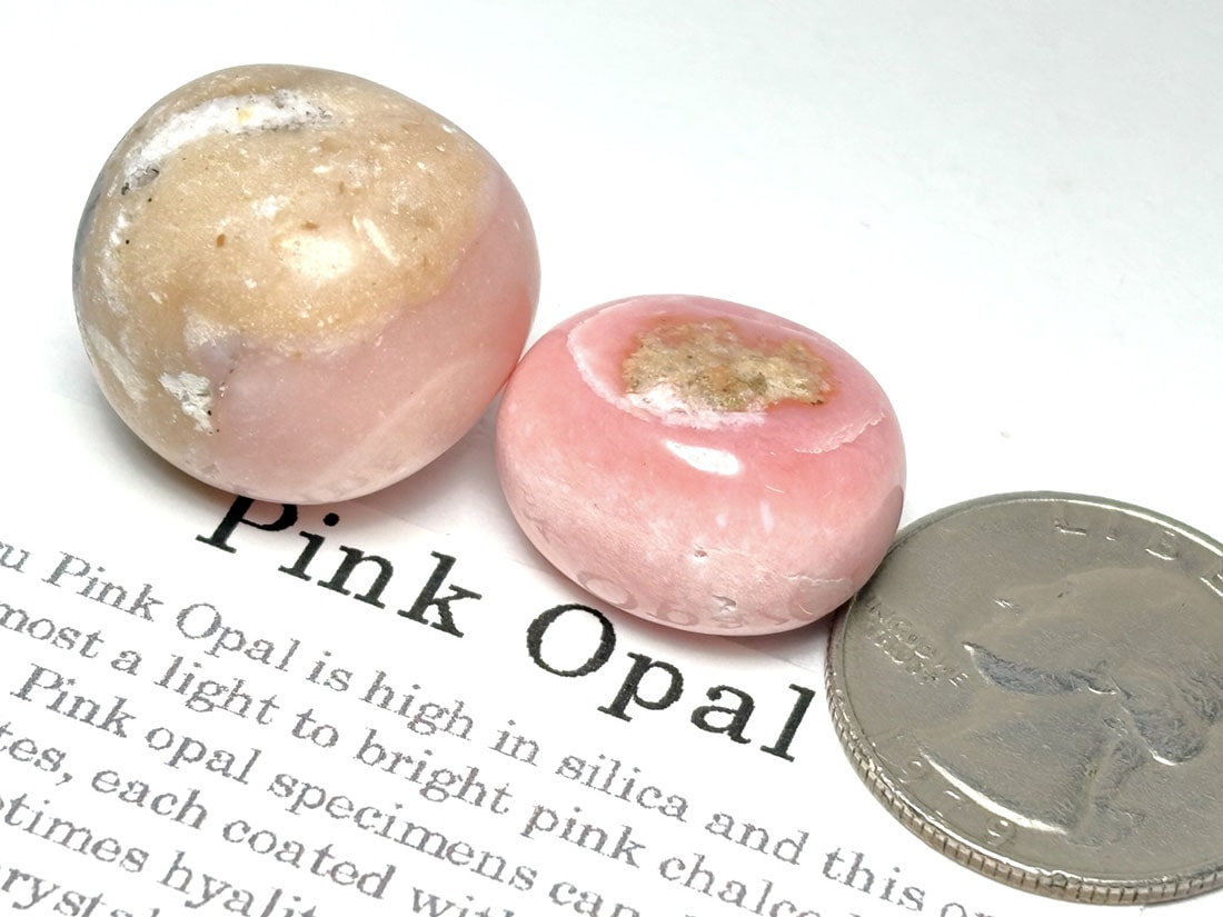 ペルー産 ピンクオパール タンブル  2個セット / Pink Opal 