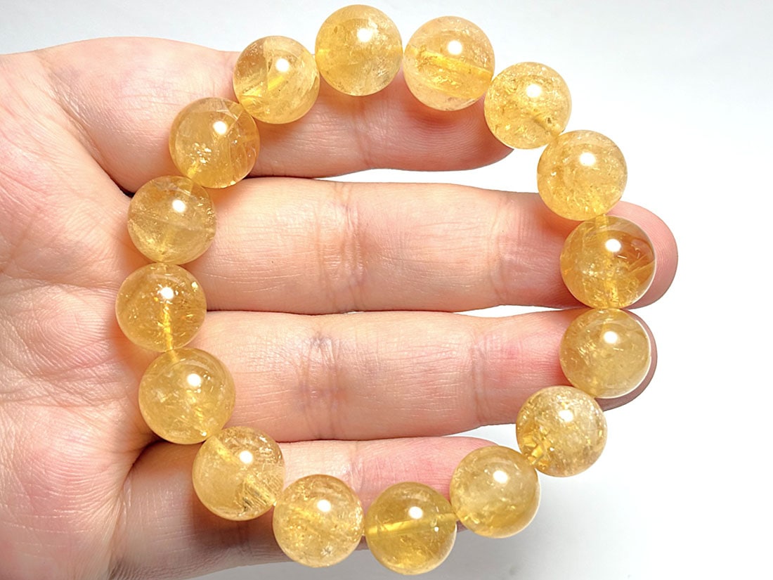 シトリン 12-12.5㎜ ブレスレット  (黄水晶) / Citrine
