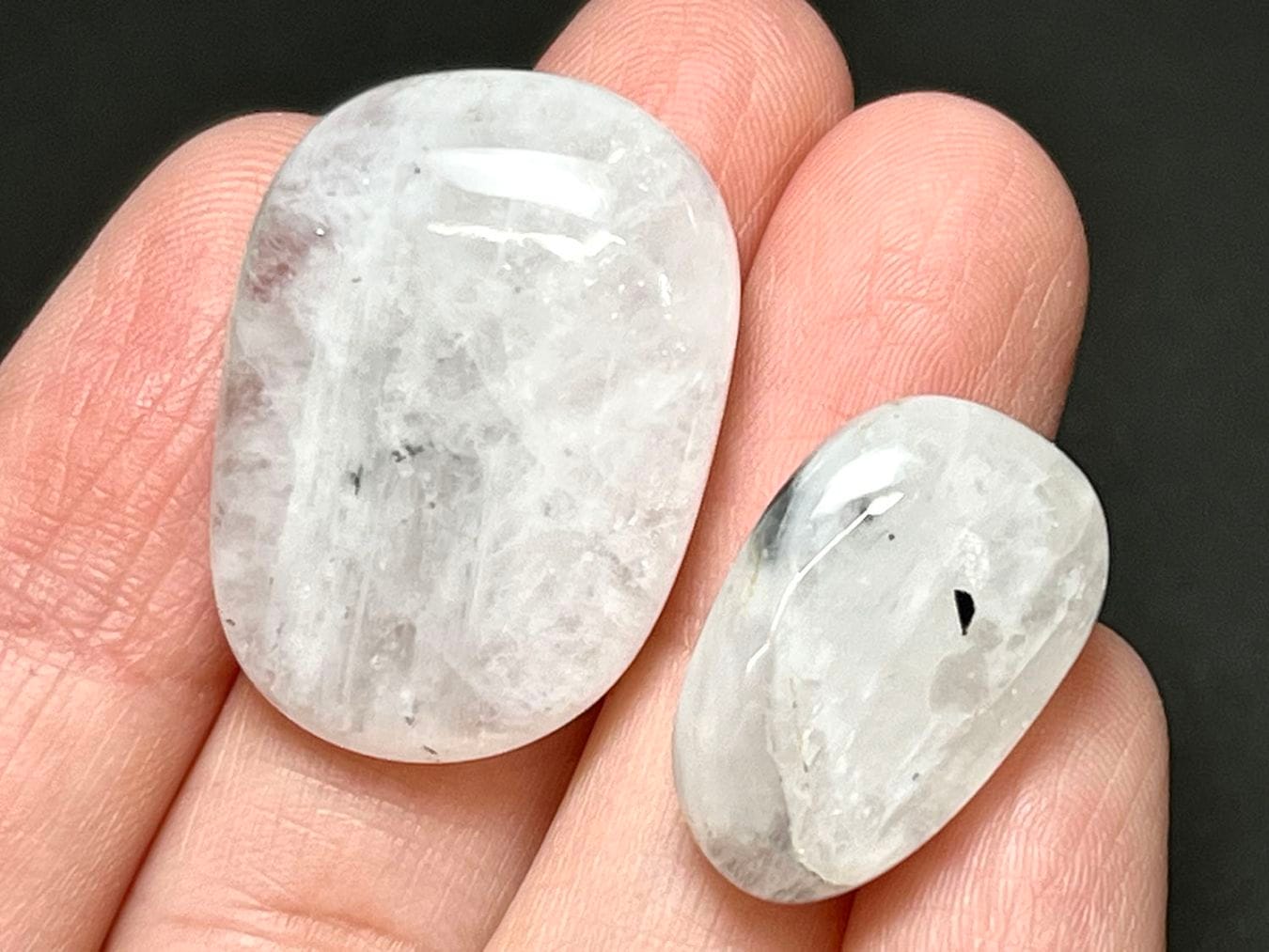 インド産 レインボームーンストーン タンブル 2個セット / Rainbow Moon Stone